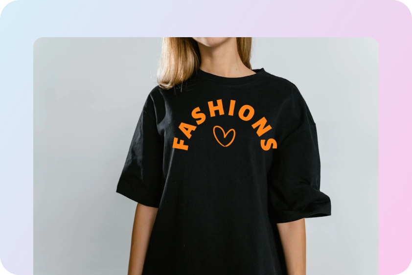 Create custom t-shirt text 